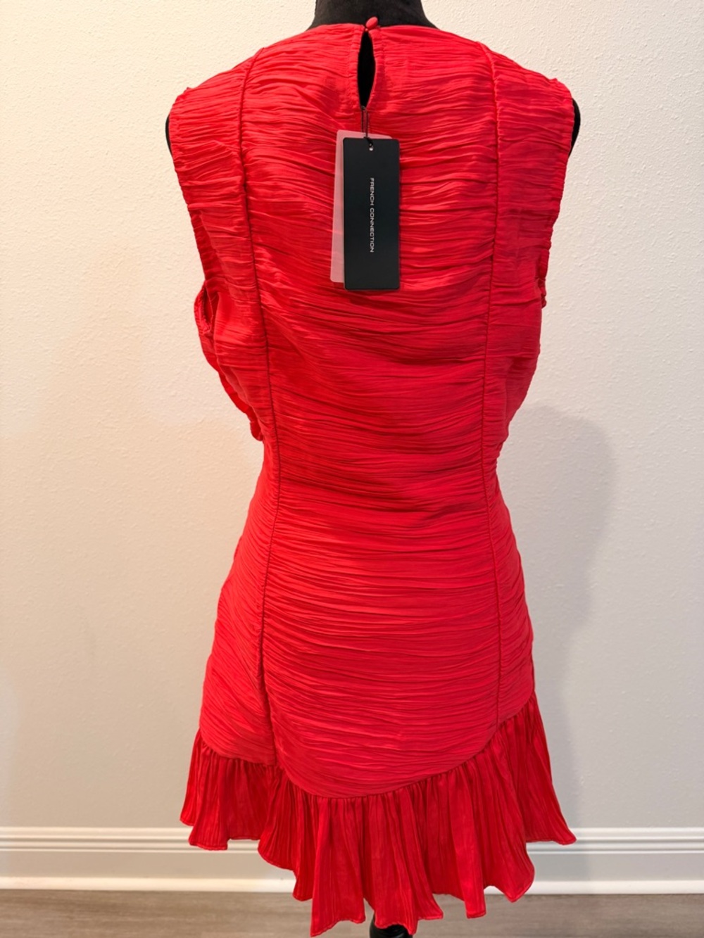 French Connection Red Ruched Mini Dress - Picture 5 of 6